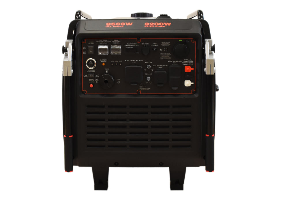 Génératrice silencieuse 8500W avec Démarreur à distance (Dual Fuel: Propane et essence)