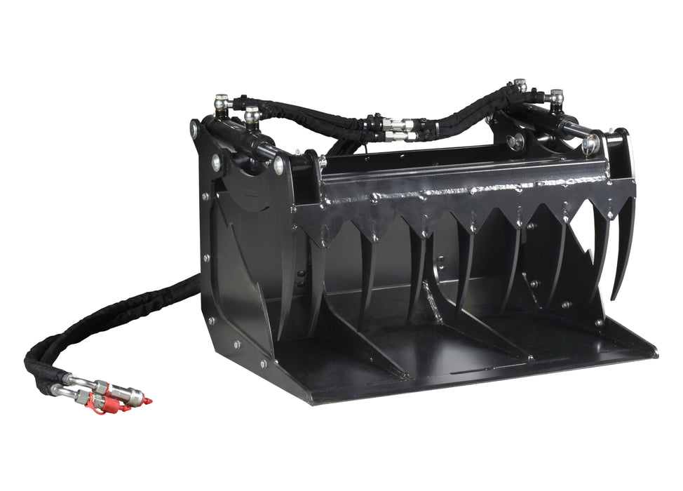 30" grapple bucket, with mounting plate, 80 L, for DUESOSKID-30 stand-on skid steer (Available December 2025)