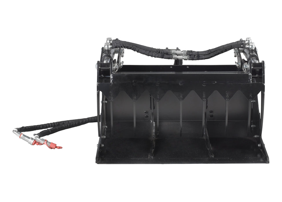 30" grapple bucket, with mounting plate, 80 L, for DUESOSKID-30 stand-on skid steer (Available December 2025)