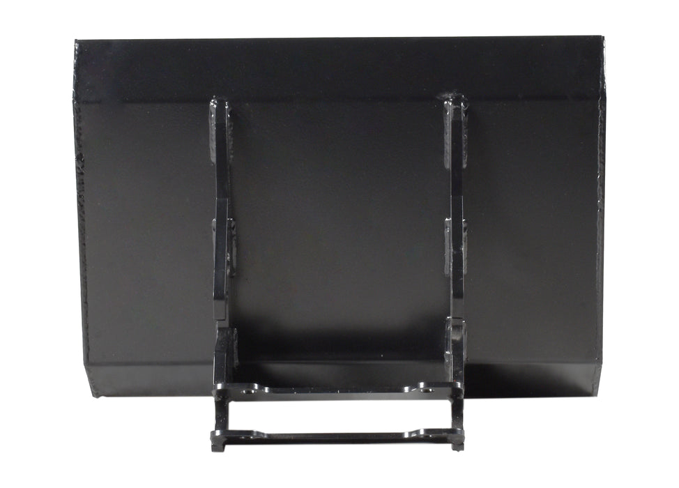 29" low-profile bucket with smooth edge, 130 L, for DUESOSKID-30 stand-on skid steer (Available December 2025)