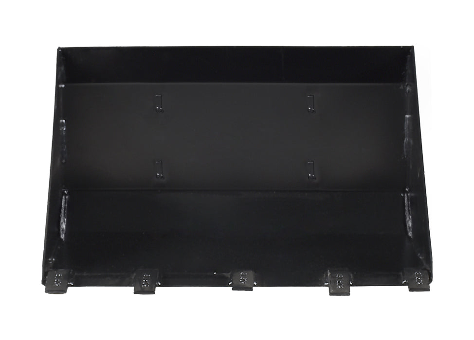 29" low-profile bucket with teeth, 80L, for DUESOSKID-30 stand-on skid steer (Available December 2025)