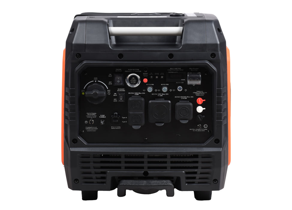 Génératrice à onduleur 7500W, démarreur à distance, bicarburant (propane / essence)