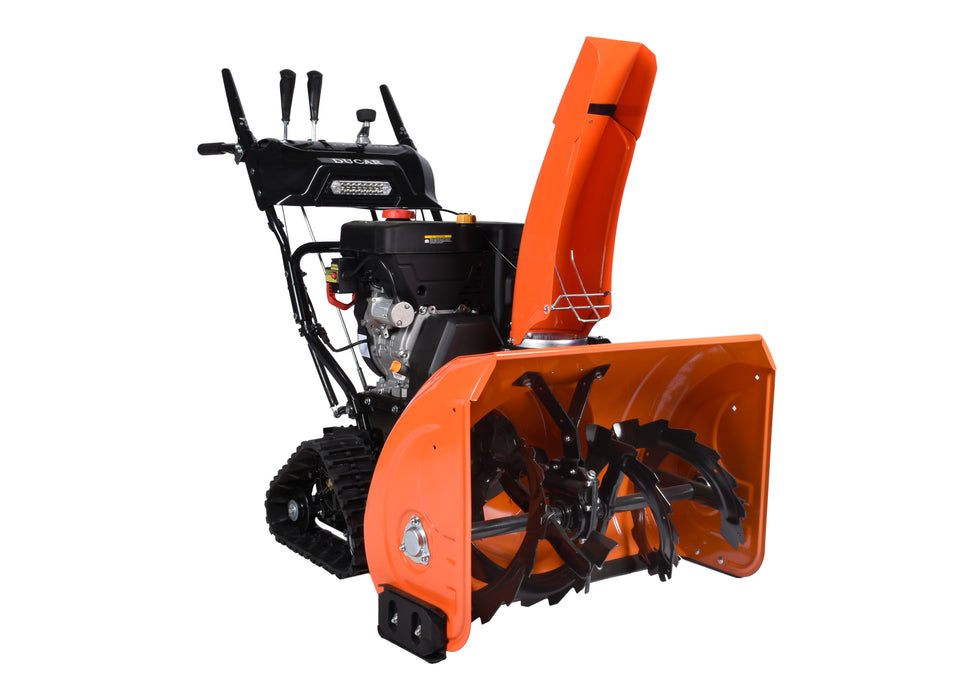 Souffleuse à neige, 30″, 302 cm³, chenilles, démarrage électrique et à rappel, poignées chauffantes, phare DEL (Disponible février 2026)