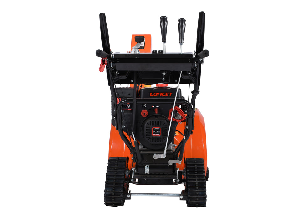 Souffleuse à neige, 30″, 302 cm³, chenilles, démarrage électrique et à rappel, poignées chauffantes, phare DEL (Disponible février 2026)