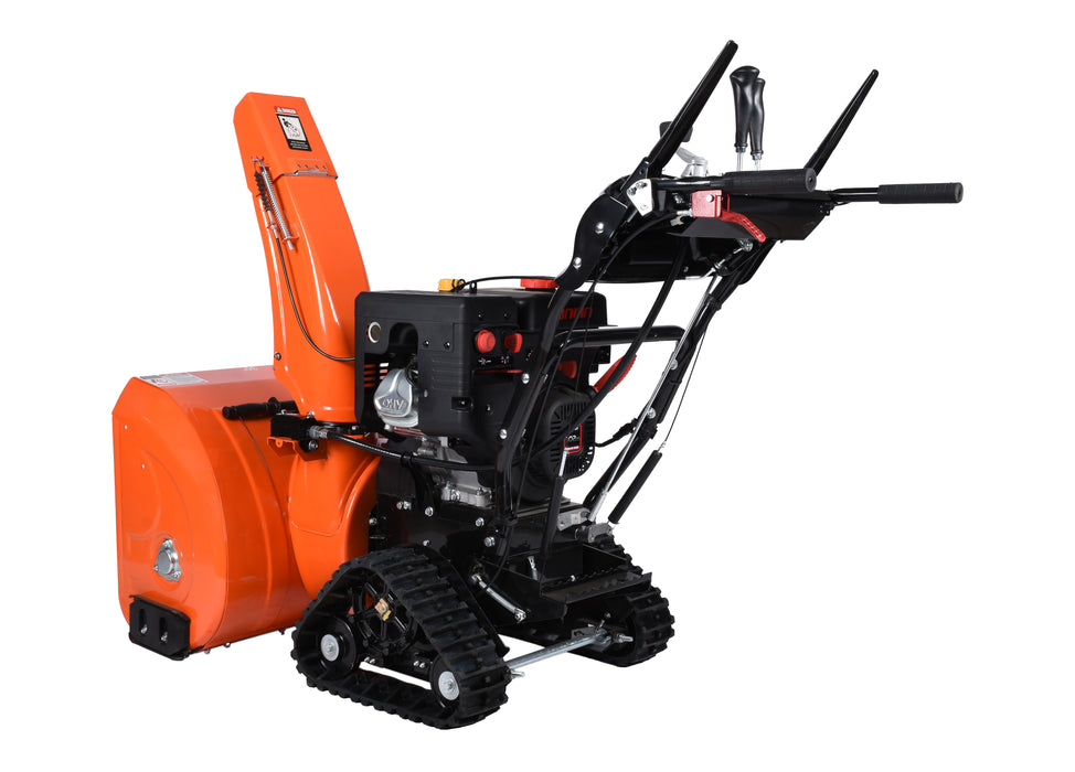 Souffleuse à neige, 30″, 302 cm³, chenilles, démarrage électrique et à rappel, poignées chauffantes, phare DEL (Disponible février 2026)