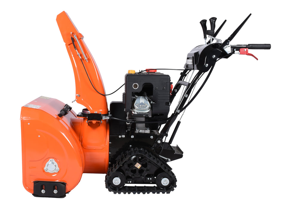 Souffleuse à neige, 30″, 302 cm³, chenilles, démarrage électrique et à rappel, poignées chauffantes, phare DEL (Disponible février 2026)