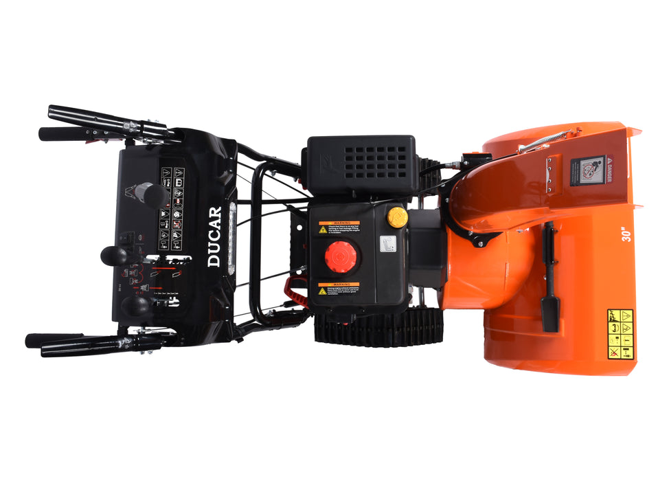 Souffleuse à neige, 30″, 302 cm³, chenilles, démarrage électrique et à rappel, poignées chauffantes, phare DEL (Disponible février 2026)