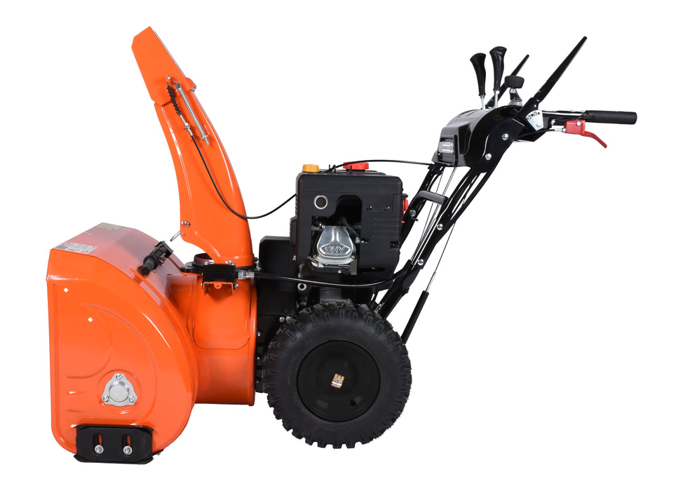 30″ Snow Blower, 302 cc, electric and recoil start, heated handles, LED light
