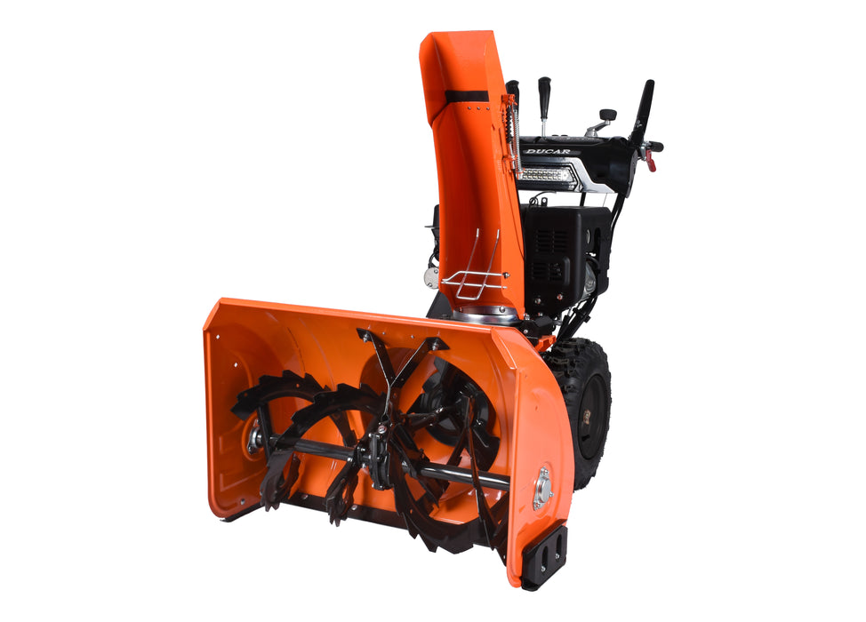 30″ Snow Blower, 302 cc, electric and recoil start, heated handles, LED light
