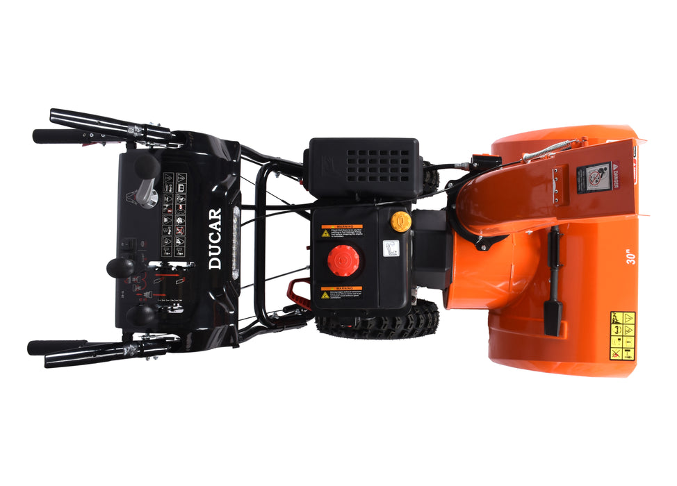 30″ Snow Blower, 302 cc, electric and recoil start, heated handles, LED light

