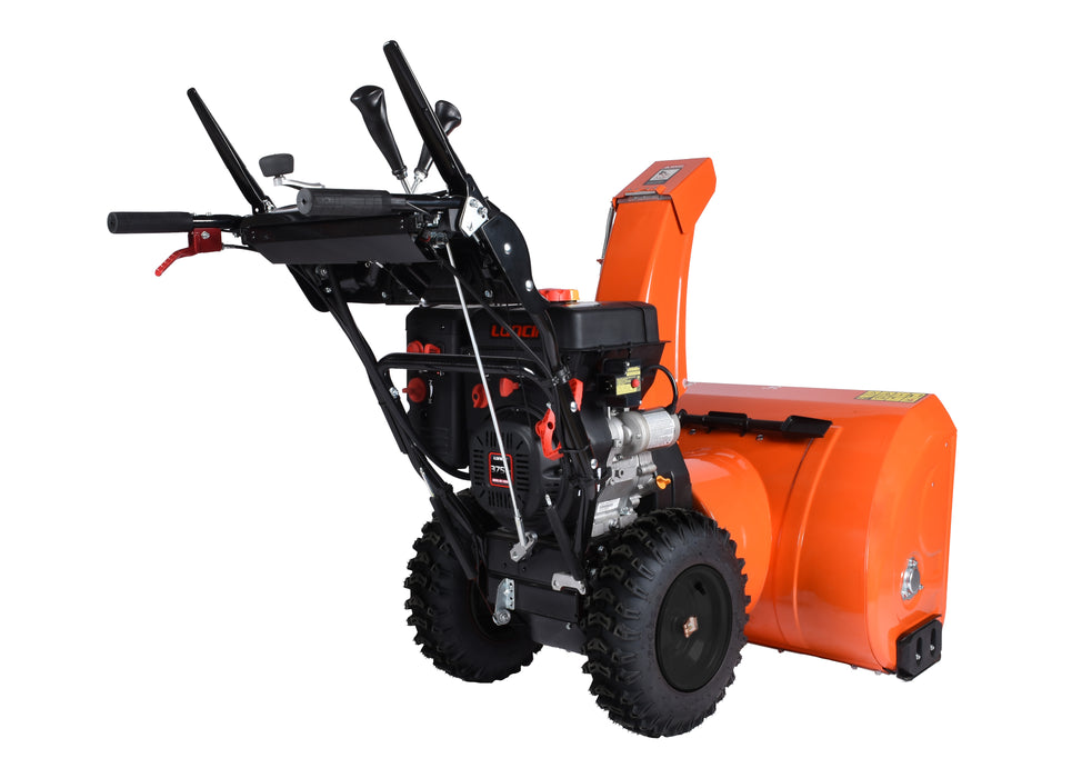 Souffleuse à neige 34″, 375 cm³, démarrage électrique et à rappel, poignées chauffantes, phare DEL