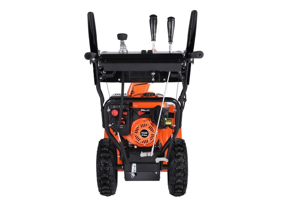 Souffleuse à neige 24″, 212 cm³, démarrage électrique et à rappel, poignées chauffantes, phare DEL