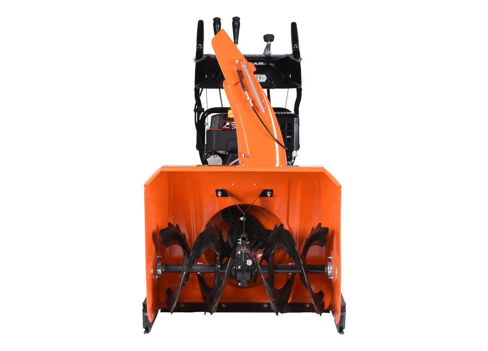 Souffleuse à neige 24″, 212 cm³, démarrage électrique et à rappel, poignées chauffantes, phare DEL