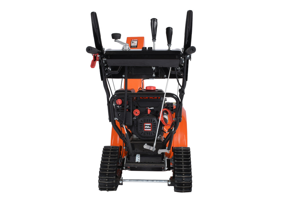 Souffleuse à neige 26″, 252 cm³, chenilles, démarrage électrique et à rappel, poignées chauffantes, phare DEL (Disponible février 2026)