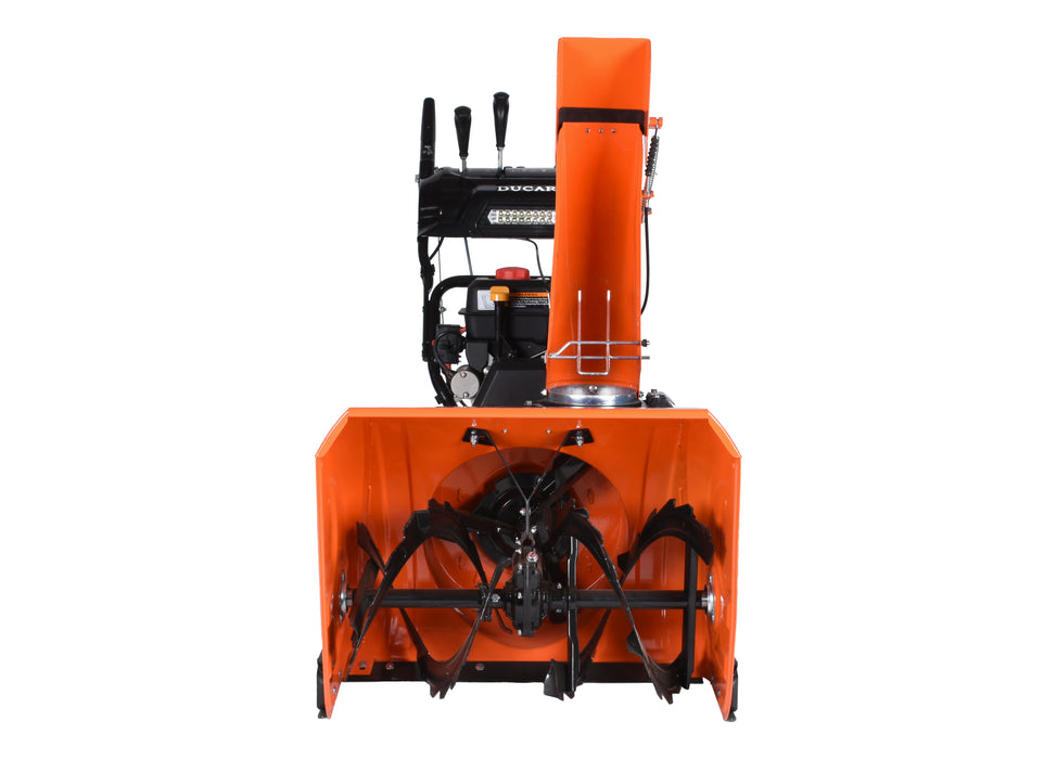 Souffleuse à neige 26″, 252 cm³, chenilles, démarrage électrique et à rappel, poignées chauffantes, phare DEL (Disponible février 2026)