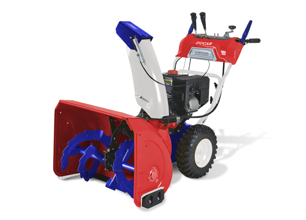 Souffleuse à neige 28″, 252 cm³, démarrage électrique et à rappel, poignées chauffantes, phare DEL, Édition Spéciale Rouge, Blanc, Bleu - Quantités limités (Disponible le 14 novembre 2026)