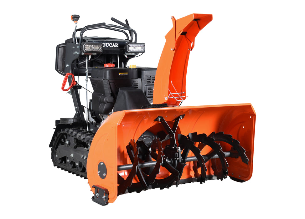 42″ Snow Blower, Stand-On, 420 cc, tracks, 12V electric start, LED light (Available June 2026)
